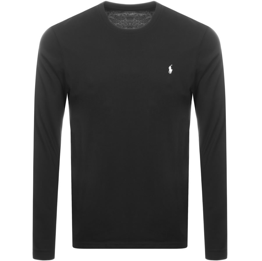 Alternative Image for ProductRalph Lauren Long Sleeved Crew Neck T Shirt Black1
